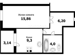 Продается 1-комнатная квартира Красина ул, 39.33  м², 5500000 рублей
