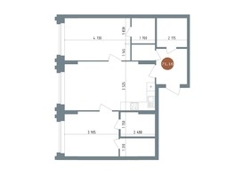 Продается 3-комнатная квартира ЖК 19/56 Кварталы Телецентра, сек 5, 71.16  м², 9500000 рублей