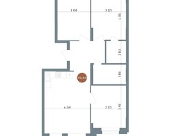 Продается 4-комнатная квартира ЖК 19/56 Кварталы Телецентра, сек 6, 79.69  м², 12000000 рублей