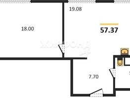 Продается 1-комнатная квартира ЖК Легендарный-Северный, дом 2, 56.63  м², 7687000 рублей