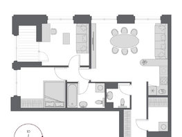 Продается 3-комнатная квартира ЖК Дом Нобель, 70.5  м², 14450000 рублей