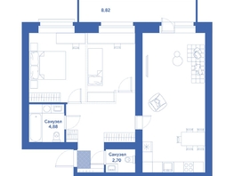 Продается 2-комнатная квартира ЖК Спектр, дом 9, 88.29  м², 12690000 рублей