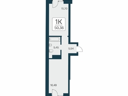 Продается 1-комнатная квартира ЖК Сакура парк, дом 2, 50.36  м², 9100000 рублей