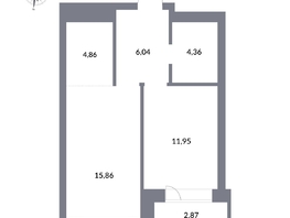 Продается 2-комнатная квартира ЖК Державина, 50, 43.07  м², 11000000 рублей