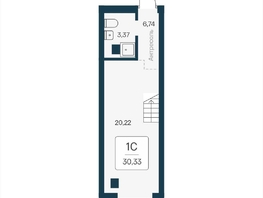 Продается Студия АО Лофт.Наука, 30.33  м², 5450000 рублей