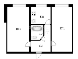 Продается 2-комнатная квартира 2-й Римского-Корсакова пер, 51  м², 6100000 рублей