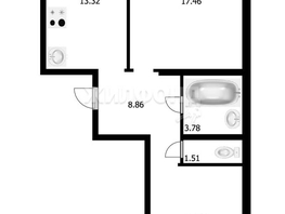 Продается 2-комнатная квартира Черемушная ул, 59.6  м², 6300000 рублей