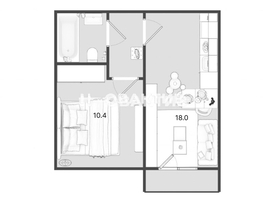 Продается 1-комнатная квартира ЖК На Герцена, дом 1, 37.4  м², 4449000 рублей