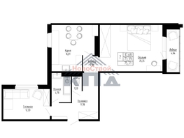 Продается 2-комнатная квартира ЖК Гранатовый, 36, 76  м², 7775000 рублей