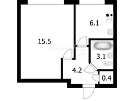 Продается 1-комнатная квартира Зорге ул, 28.9  м², 2700000 рублей