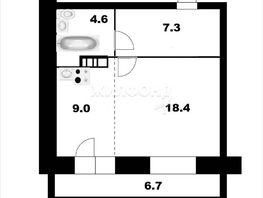 Продается 1-комнатная квартира Бронная ул, 39.2  м², 4700000 рублей