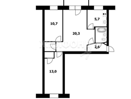 Продается 3-комнатная квартира Вертковская ул, 57.6  м², 4990000 рублей