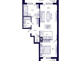 Продается 3-комнатная квартира ЖК Gorizont (Горизонт), 81.1  м², 9450000 рублей