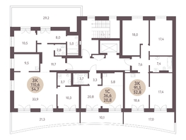 Продается 3-комнатная квартира ЖК Зеленый город, дом 1, 91.5  м², 10896600 рублей