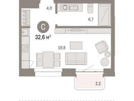 Продается Студия ЖК На Декабристов, дом 6-2, 32.57  м², 8330000 рублей