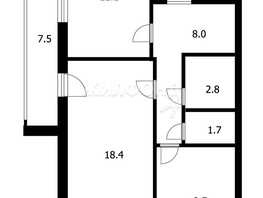 Продается 2-комнатная квартира Дивногорская ул, 51.5  м², 6100000 рублей