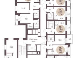 Продается 3-комнатная квартира ЖК Зеленый город, дом 1, 78.8  м², 9220500 рублей