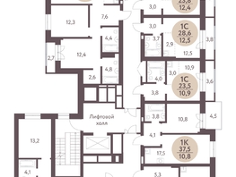 Продается 3-комнатная квартира ЖК Зеленый город, дом 1, 78.9  м², 9145100 рублей