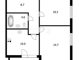 Продается 2-комнатная квартира Воинская ул, 51.1  м², 7500000 рублей