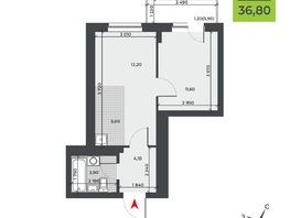 Продается 2-комнатная квартира ЖК ДНК, 36.8  м², 5520000 рублей