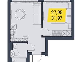 Продается 1-комнатная квартира АК Land Lord (Ленд Лорд), 31.48  м², 8184800 рублей