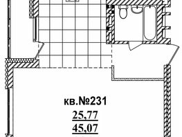 Продается Студия ЖК  Римский квартал, 2 очередь, 46.65  м², 10713276 рублей