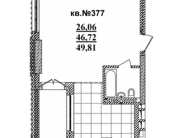 Продается Студия ЖК  Римский квартал, 2 очередь, 49.81  м², 10490398 рублей