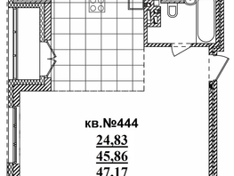 Продается Студия ЖК  Римский квартал, 2 очередь, 47.17  м², 10110035 рублей