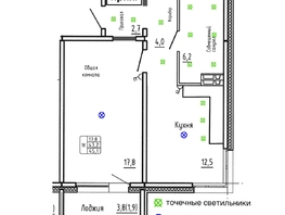 Продается 1-комнатная квартира ЖК Самоцветы, Бирюза дом 2, 45.1  м², 6800000 рублей