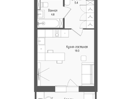 Продается Студия ЖК Тетрис, корпус 2, 30.6  м&sup2;, 5877500 рублей