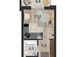 Продается Студия ЖК Тетрис, корпус 2, 27.7  м², 5694000 рублей