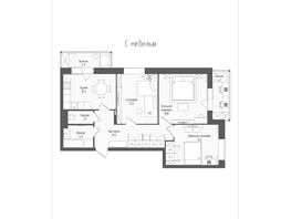 Продается 3-комнатная квартира ЖК Тетрис, корпус 2, 76.8  м&sup2;, 13964500 рублей