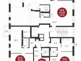 Продается 2-комнатная квартира ЖК Скандинавские кварталы, дом 1, 80.18  м², 11420300 рублей