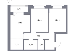 Продается 3-комнатная квартира ЖК Державина, 50, 60.1  м², 15300000 рублей