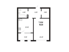 Продается 1-комнатная квартира ЖК Королёв, дом 3, 46  м², 5750000 рублей