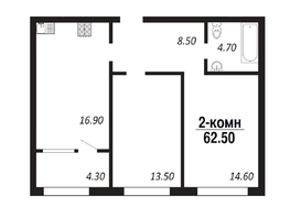 Продается 2-комнатная квартира ЖК ПАРК-квартал «Королёв», дом 4, 62.5  м², 9062500 рублей