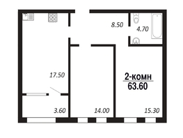 Продается 2-комнатная квартира ЖК ПАРК-квартал «Королёв», дом 4, 63.6  м², 10176000 рублей