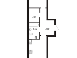 Продается 1-комнатная квартира ЖК ПАРК-квартал «Королёв», дом 3, 52.2  м², 7464600 рублей