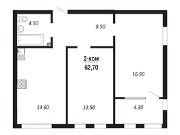 Продается 2-комнатная квартира ЖК ПАРК-квартал «Королёв», дом 3, 62.7  м², 9593100 рублей