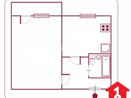 Продается 1-комнатная квартира Линия 8-я ул, 36.9  м², 4900000 рублей