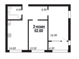 Продается 2-комнатная квартира ЖК ПАРК-квартал «Королёв», дом 4, 62.6  м², 10016000 рублей