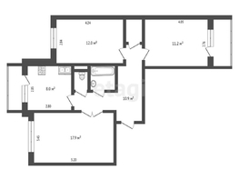 Продается 3-комнатная квартира 18-й военный городок, 64.9 м², 4400000 рублей
