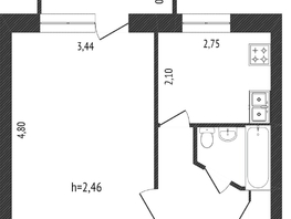 Продается 1-комнатная квартира Маргелова ул, 37.4  м², 2800000 рублей