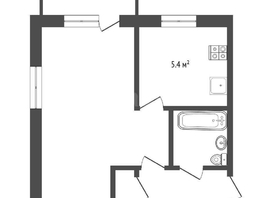 Продается 1-комнатная квартира 30.5 м², 2390000 рублей