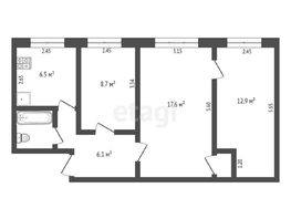 Продается 3-комнатная квартира Романенко ул, 55.4  м², 4690000 рублей