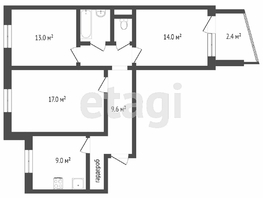 Продается 3-комнатная квартира Лукашевича ул, 63.4 м², 6000000 рублей