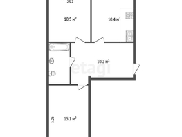 Продается 2-комнатная квартира Омская ул, 50.4  м², 5600000 рублей