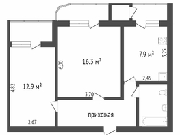 Продается 2-комнатная квартира Красный Путь ул, 53.7 м², 6900000 рублей