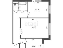 Продается 2-комнатная квартира Рокоссовского ул, 51.5 м², 4800000 рублей