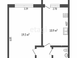 Продается 1-комнатная квартира Крупской ул, 36.2 м², 5000000 рублей